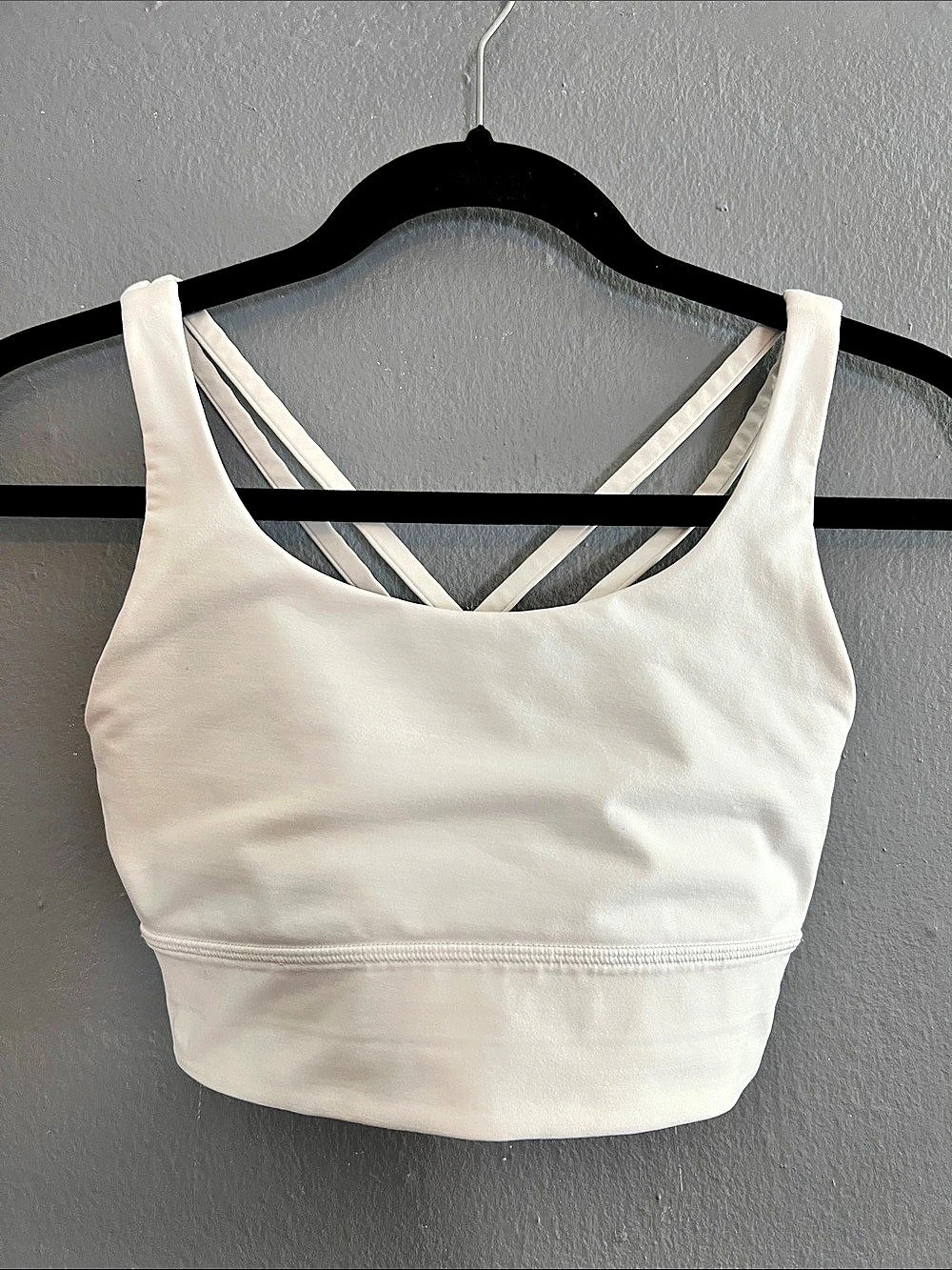 lululemon White Crossback Sports Bra Size 6